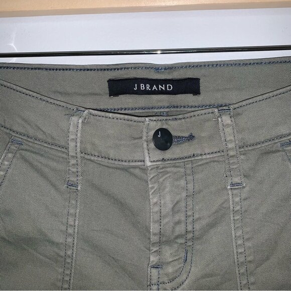 J Brand Utility Jeans‎ Size 24 Khaki Green  Cotton Mid Rise Skinny Ankle Zippers - Picture 7 of 12